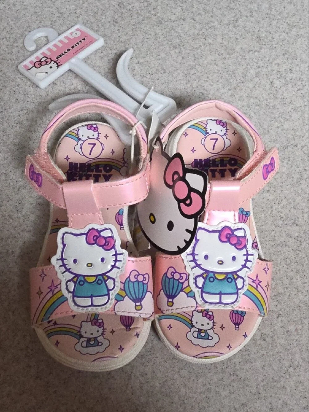 Hello Kitty Pink Rainbow Print Kids Sandals